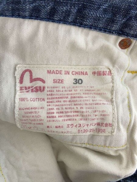 EVISU(エヴィス) / デニムパンツ/白カモメプリント/ボタンフライ/30