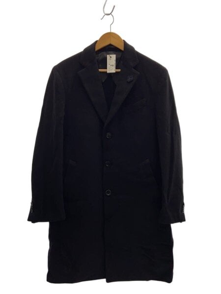 ラルディーニ（LARDINI）コート 花のブローチ付き LARDINI(ラルディーニ) / チェスターコート/花ボタン/52/ウール/BLK