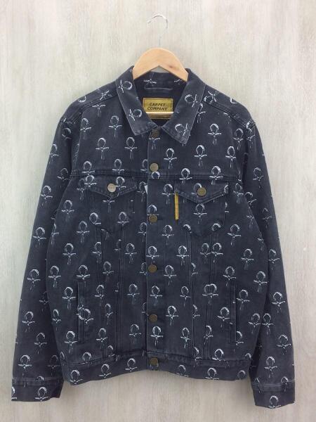 carpet ankh denim jeans jacket xl dunk（DENIM ROUNDED SHOULDERS  