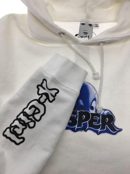 X-girl◇GRAFFITI LOGO SWEAT HOODIE/パーカー/M/コットン/ブルー