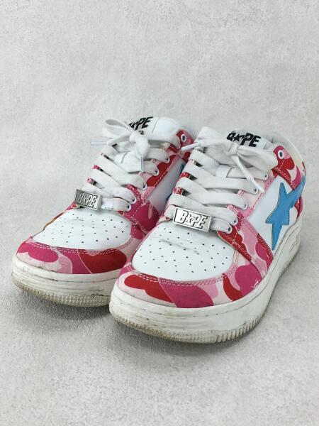 BAPE STA!(ベイプスタ) / ABC BAPESTA LOW/24.5cm/ピンク/キャンバス 