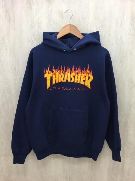 THRASHER(スラッシャー) / 90sパーカー/L/コットン/ネイビー | 古着の 