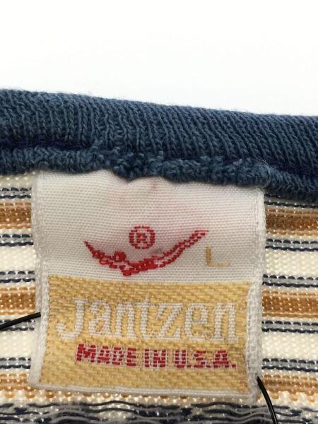 Jantzen(ジャンセン) / 70s/Tシャツ/ジャガード/L/コットン/キャメル 