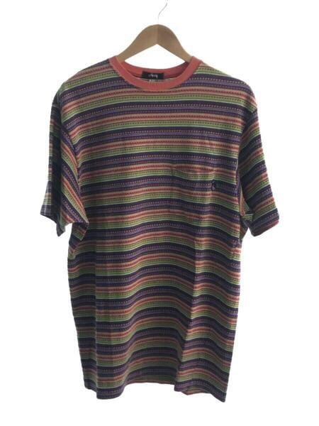 STUSSY(ステューシー) / Tシャツ/L/コットン/マルチカラー/ボーダー 