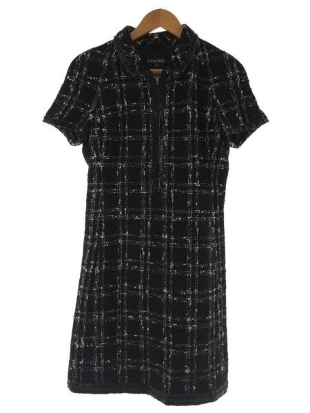 CHANEL(シャネル) / ツイードワンピース/半袖ワンピース/42/コットン 