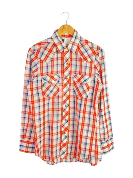sears / 60s/長袖シャツ/S/--/RED/チェック sears(シアーズ) / 長袖シャツ/M/コットン/RED/チェック/60s- | 古着の