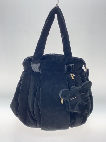 SEE BY CHLOE(シーバイクロエ) / トートバッグ/ベロア/BLK | 中古品の 