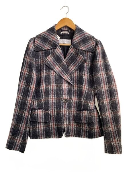 MAX MARA(マックスマーラ) / ジャケット/44/ウール/GRY/チェック 