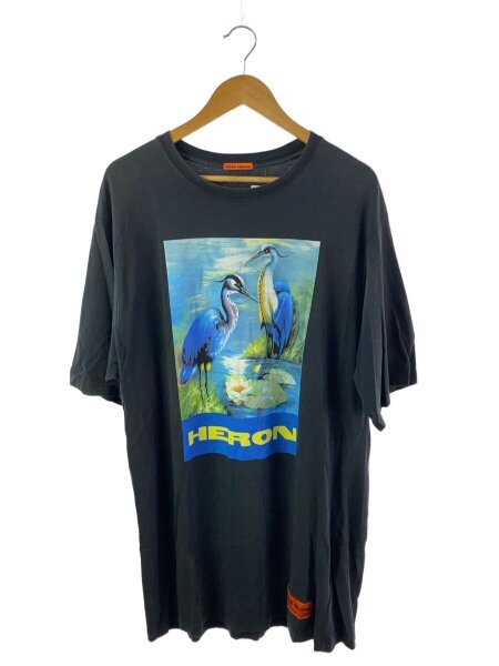 HERON PRESTON(ヘロンプレストン) / Tシャツ/L/コットン/BLK 