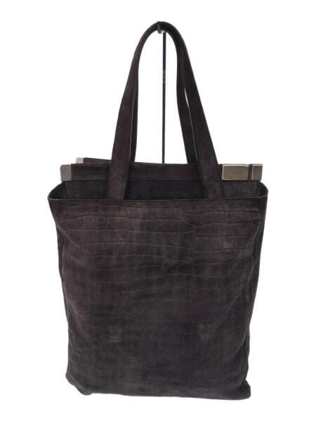 マルタンマルジェラレザーグレーと黒のトートバッグ