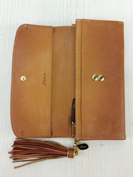 DAKOTA(ダコタ) / 長財布/レザー/タッセル付/無地/ブラウン/美品 