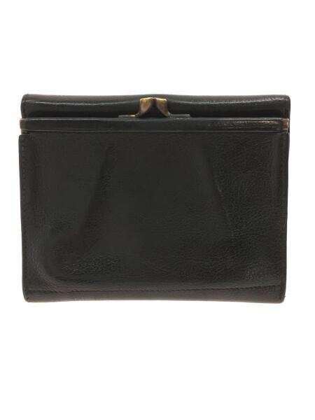 イルビゾンテ がま口小銭入れ 二つ折り財布 黒 IL BISONTE IL BISONTE