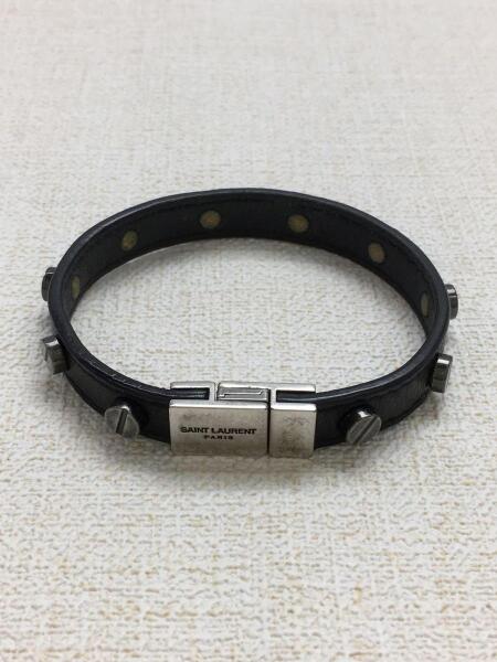 SAINT LAURENT(サンローラン) / 箱有/YSL Leather Bracelet/スタッズ