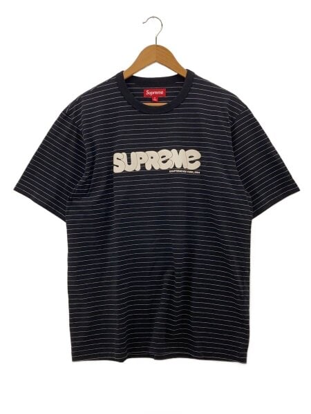 Supreme(シュプリーム) / bubble s/s top/M/コットン/BLK/ボーダー 