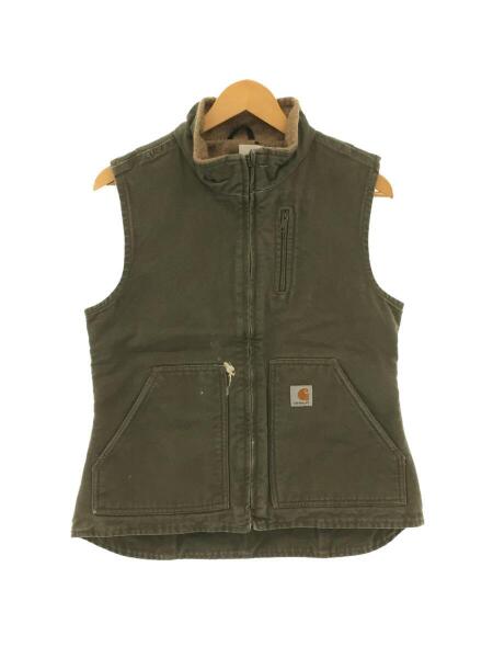【汚れ有】Carhartt ベスト　ヴィンテージ Carhartt(カーハート) / ベスト/S/コットン/カーキ/ダック地ベスト