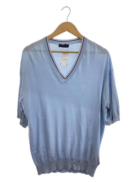 PRADA(プラダ) / 23ss/シルクコットン半袖ニット・セーター(薄手)/V 