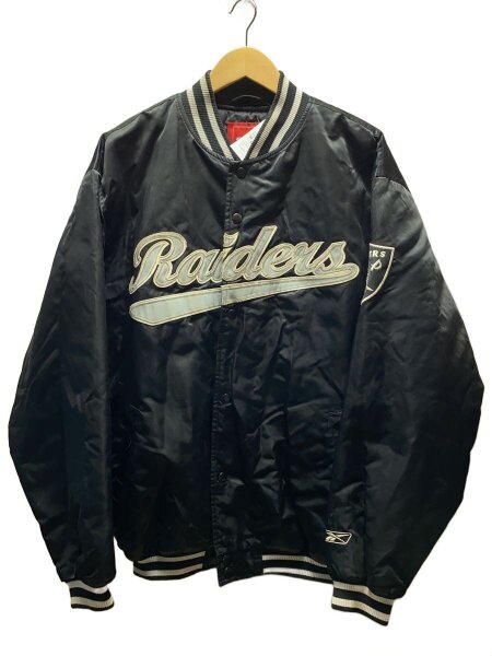 Reebok(リーボック) / RAIDERS/スタジャン/L/ナイロン/BLK | 古着の 