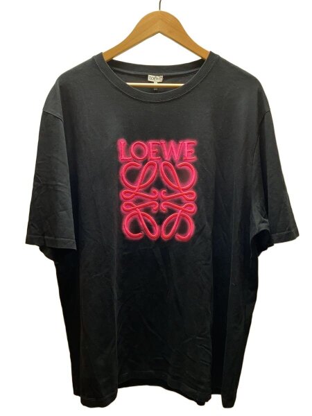LOEWE(ロエベ) / Tシャツ/XXL/コットン/BLK/ネオンアナグラム刺繍 