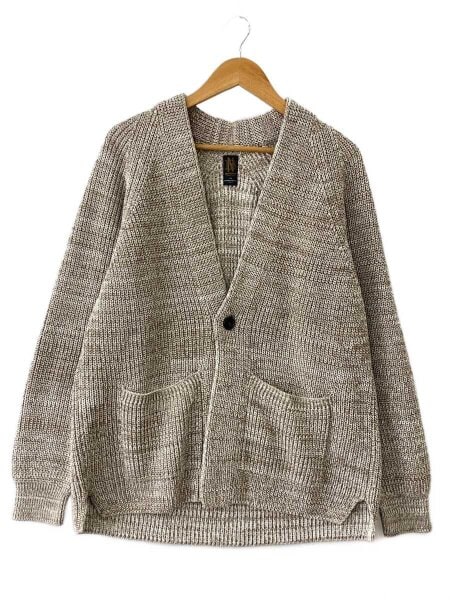 【新品未使用】BATONER SIGNATURE CARDIGAN サイズ2 BATONER(バトナー) / SIGNATURE SHAWL COLLAR CARDIGAN/2/コットン/BEG