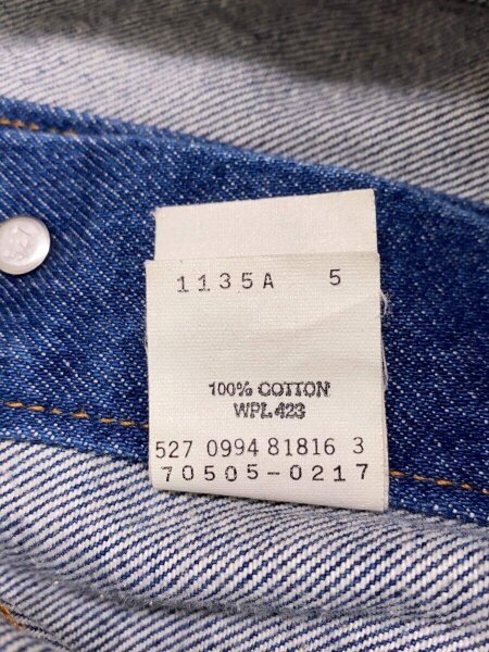 Levi's(リーバイス) / 94年製/ボタン裏527/Gジャン/38/デニム/IDG