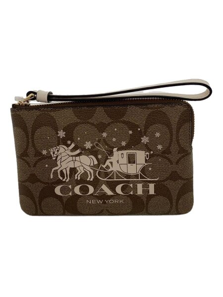 COACH(コーチ) / ポーチ/--/BEG/総柄/cn755 | 中古品の販売・通販なら 