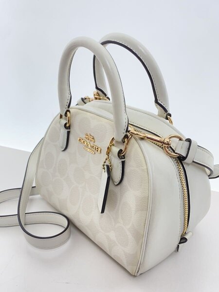COACH(コーチ) / シドニーサッチェルシグネチャーキャンバス/黄ばみ有 