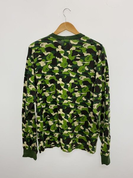 A BATHING APE(アベイシングエイプ) / 長袖Tシャツ/L/コットン/GRN 