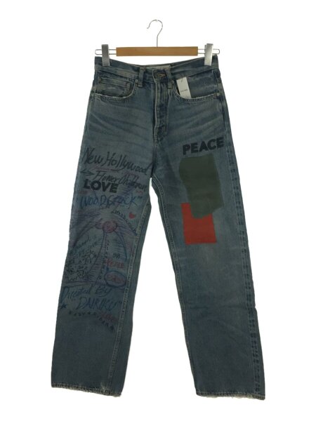 DAIRIKU(ダイリク) / Leather Patch & Hand Paint Denim Pants/27 