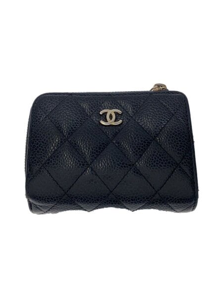 ココマーク 【美品】CHANEL シャネル キャビアスキン ココマーク 折り
