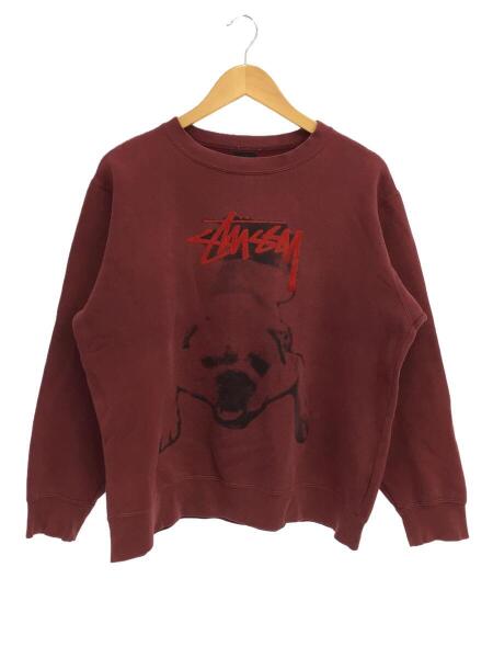 STUSSY レッド クルーネック トレーナー STUSSY(ステューシー 