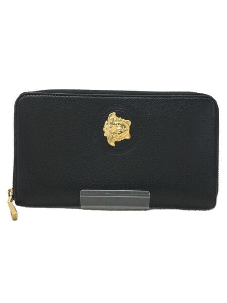 ヴェルサーチ 長財布 レザー メデューサ ラウンドジップ ブラック