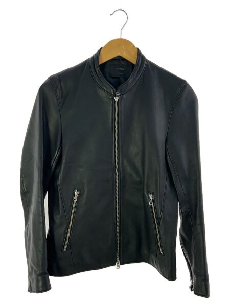 Lot 78 黒 レザー シングルライダースジャケット