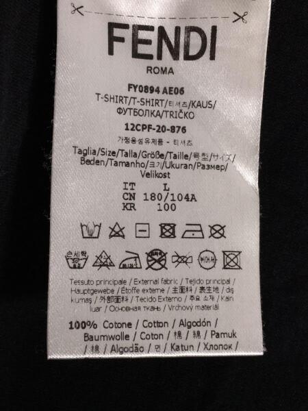 FENDI(フェンディ) / Tシャツ/L/コットン/BLK/FY0894AE06/ブラック