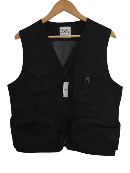 ZARA(ザラ) / フィッシングベスト/M/ポリエステル/BLK/無地 | 古着の 