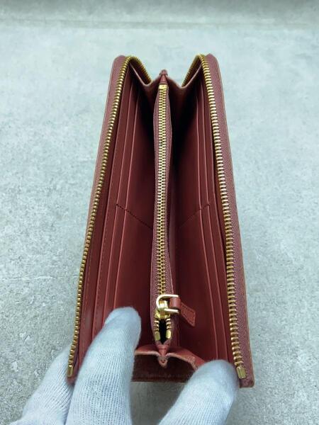 良品 1872 miu miu 長財布 L字ファスナー ピンク レッド レザー 良品 1872 miu miu 長財布 L字ファスナー ピンク レッド レザー