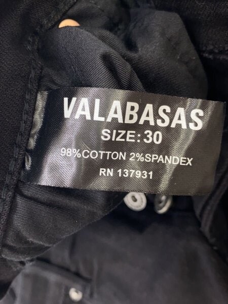 VALABASAS(バラバサス) / ボトム/ダメージ加工/30/コットン/ブラック 