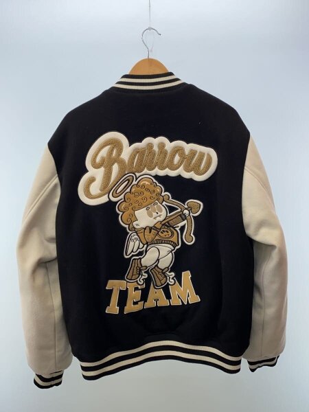 BARROW(バロウ) / COLLEGE JACKET/スタジャン/XL/ブラック/汚れ有/首元 
