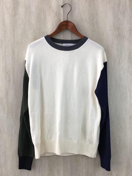 FACETASM(ファセッタズム) / COLOUR BLOCK SWEATER/5/ウール/WHT/MRC 