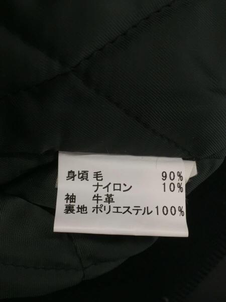 GOOD ENOUGH(グッドイナフ) / レザー切替スタジャン/S/ウール/BLK
