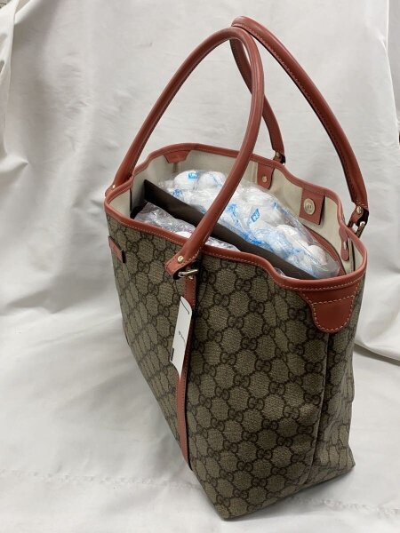 GUCCI(グッチ) / トートバッグ/PVC/BRW/PNK/総柄/197953 527066 | 中古