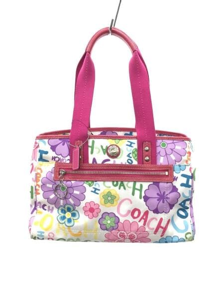 COACH(コーチ) / ハンドバッグ/ナイロン/WHT/総柄/F14880 | 中古品の 