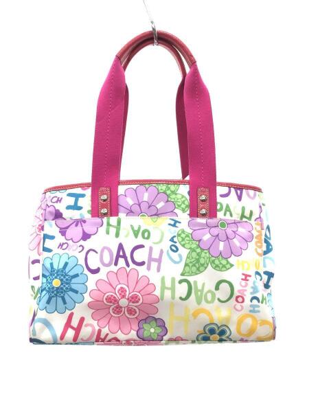 COACH(コーチ) / ハンドバッグ/ナイロン/WHT/総柄/F14880 | 中古品の 