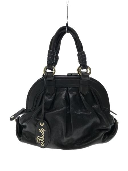 BALLY(バリー) / ロゴチャーム/がま口ハンドバッグ/レザー/BRW | 中古 