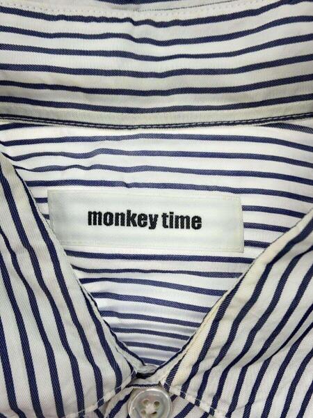 MONKEY TIME(モンキータイム) / WASH CUPRO STRIPE SHIRT/XL/キュプラ 