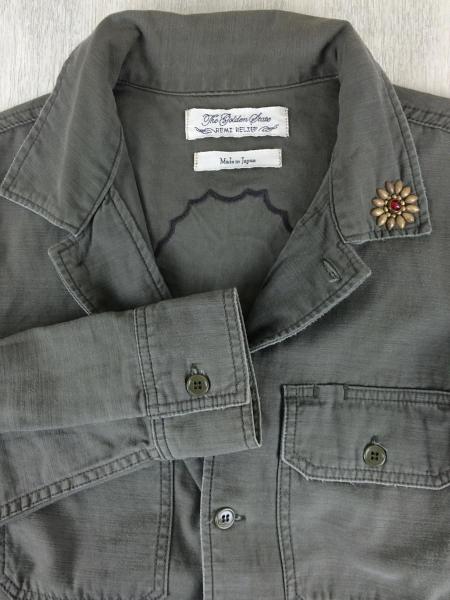 REMI RELIEF デニムシャツ スタッズ 花 コットン 長袖【M】 REMI RELIEF REMIRELIEF レミレリーフ デニム 長袖 ウエスタンシャツ