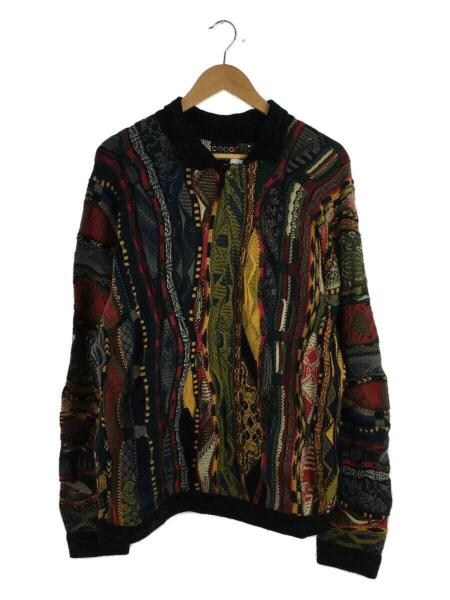 COOGI(クージー) / 90s/襟付き3Dニット/セーター(厚手)/ウール/マルチ 