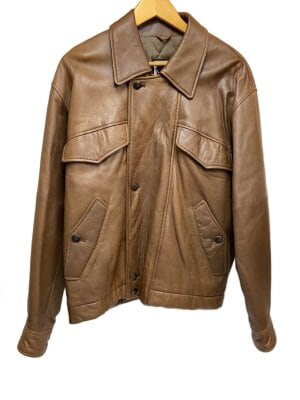 【羊革】クリスチャンディオール ムッシュ レザージャケット カーキ L 本革 Christian Dior MONSIEUR（クリスチャンディオールムッシュ）の古着