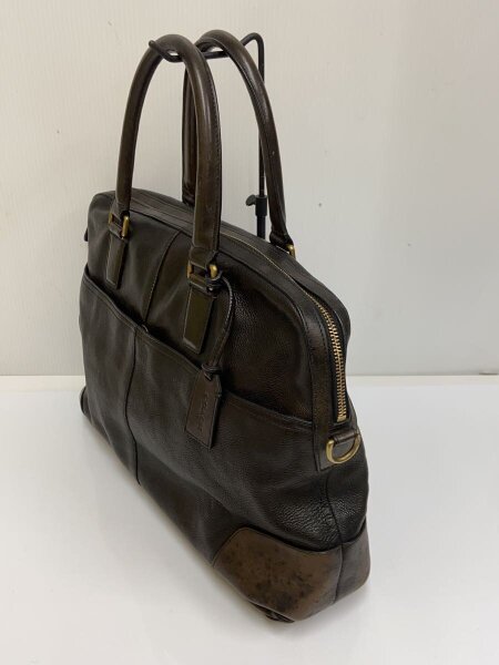 美品 ほぼ未使用 Coachブラックレザーボストンバッグ COACH(コーチ) / Crosby Leather Zip Top Brief/ボストンバッグ/レザー