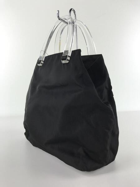 PRADA(プラダ) / クリアハンドル/ハンドバッグ/ナイロン/BLK/中古 
