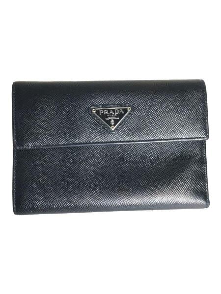 PRADA(プラダ) / 3つ折り財布/--/BLK/無地/レディース/M510A | 中古品 